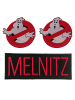 Catch the Patch Ghostbuster Set 3 Stück Melnitz Logo FilmApplikation Bügelbild inRot