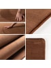 KADIMA DESIGN Teppich Kurzflor Uni-Farbe Microfaser Antirutsch Wohnzimmer waschbar in Braun