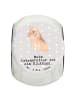 Mr. & Mrs. Panda Leckerli Glas Bloodhound Lebensretter mit Spruch in Grau Pastell