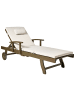 Beliani 2-tlg Gartenliege AMANTEA PREMIUM II in Braun/Beige