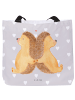 Mr. & Mrs. Panda Tote Bag Damen Igel händchenhaltend ohne Spruch in Grau Pastell