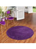 Pergamon Hochflor Langflor Shaggy Teppich Fluffy Rund in Lila