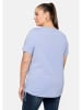 sheego Shirt in mittelblau