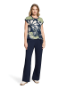 Betty Barclay Printshirt mit Tunnelzug in Dark Blue/Khaki