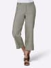 creation L Leinen-Hose in khaki-weiß-meliert