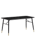 KADIMA DESIGN Esszimmertisch 120x60x76 cm Esstisch in Marmor-Optik Modern, in Schwarz