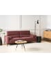 Beliani 3-Sitzer Sofa ANGE in Rot/Schwarz - (W) 214 x (H) 68 x (L) 84 cm