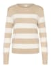 Kaffe Strickpullover KAlizza Regular fit in Feather G. M/Chalk Wide Stripe