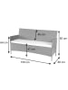 MCW 3-Sitzer Gartenbank Hamar, Anthrazit, Kissen creme