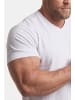 Men Plus Kurzarm T-Shirt in schneeweiß