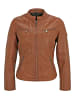 H.I.S Lederjacke mit Label-Patch in D COGNAC