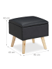 relaxdays Sitzhocker in Schwarz - (B)40x (H)40 x (T)40 cm