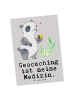 Mr. & Mrs. Panda Postkarte Panda Geocaching mit Spruch in Grau Pastell