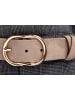 Vanzetti 35 mm Veloursgürtel aus Echtleder in Taupe