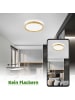 ZMH Deckenleuchte LED in holzfarbe rund 3000-6000K dimmbar 43W Ø40cm