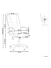 Beliani Chefsessel GRANDEUR in Beige/Silber - (W) 53 x (H) 127 x (L) 73 cm