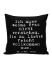 Mr. & Mrs. Panda 40x40 Kissen Ich muss meine Frau... mit Spruch in Schwarz