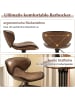 COSTWAY 2er Set Barhocker drehbar 45 x 53 x 81-101 cm in Braun
