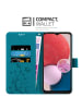 cadorabo Hülle für Samsung Galaxy A13 4G Blumen Design in Floral Blau