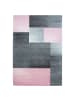 KADIMA DESIGN Teppich Kurzflor Karo Polypropylen saugroboter Wohnzimmer in Pink