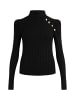 myMo ROCKS Damen Rippstrick Pullover in Schwarz