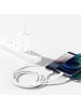 Wisam Baseus 3in1 Schnellladung Kabel USB auf M+L+C 3.5A 0,5m (Weiß)