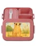 Mr. & Mrs. Panda Bentobox Erdmännchen Design ohne Spruch in Rot Pastell