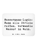 Mr. & Mrs. Panda Magnet Spruch Wassermann Logik mit Spruch in Weiß