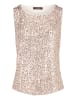 Vera Mont Pailletten-Top ohne Arm in Cream/Gold