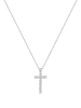 Elli Halskette 925 Sterling Silber Kreuz in Weiß
