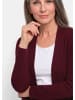 GOLDNER Kurzgröße:  Elegante Strickjacke mit Kaschmir in bordeaux