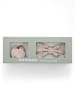 Roy Robson Fliege und Einstecktuch in beige - 0001