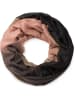 styleBREAKER Loop Schal in Schwarz-Braun-Rose