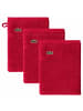 Lacoste Waschlappen 3er Pack in Rot