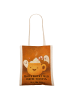 Mr. & Mrs. Panda Tragetasche Kaffee Gespenst Design mit Spruch in Weiß