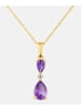 Diamant L'éternel Kette mit Anhänger, mit Amethyst, 375 Gelbgold