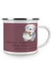 Mr. & Mrs. Panda Camping Emaille Tasse Junggesellinnenabschied E... in Kaffa Coffee