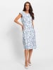 Heine Jersey-Kleid in ecru-eisblau-bedruckt