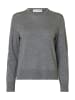 SELECTED FEMME Langarm Strickpullover in Medium Grey Melange