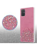 cadorabo Hülle für Samsung Galaxy A71 4G Glitter in Rosa mit Glitter