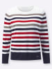 WITT WEIDEN Feinstrickpullover in ecru-rot-geringelt