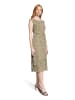 Betty Barclay Chiffonkleid mit Bindegürtel in Beige/Khaki