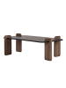 CALICOSY Couchtisch ELOI in Schwarzer - (W) 120  x (H) 35  x (L) 60  cm