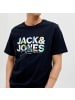 Jack and Jones T-Shirt JJGEPLAS Tee SS Crew Neck in Dunkelblau