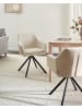 Beliani 2er-Set Esszimmerstuhl LITHIA in Beige/Schwarz