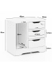 KADIMA DESIGN Nachtkonsole WL5.708 49x50x30 cm Matt 3 Schubladen 1 Ablagefach,