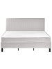 Beliani Doppelbett COUNTESS  in Grau/Braun - (W) 181 x (H) 114 x (L) 201 cm