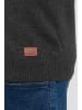 BLEND Strickpullover BHRobin BT 20713436 ME Strickpullover mit Leder-Patch in Grau