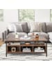 COSTWAY Couchtisch Holz 110 x 60 x 45 cm in Braun