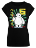 F4NT4STIC Extended Shoulder T-Shirt Big Hero 6 Baymax Lollypop in schwarz